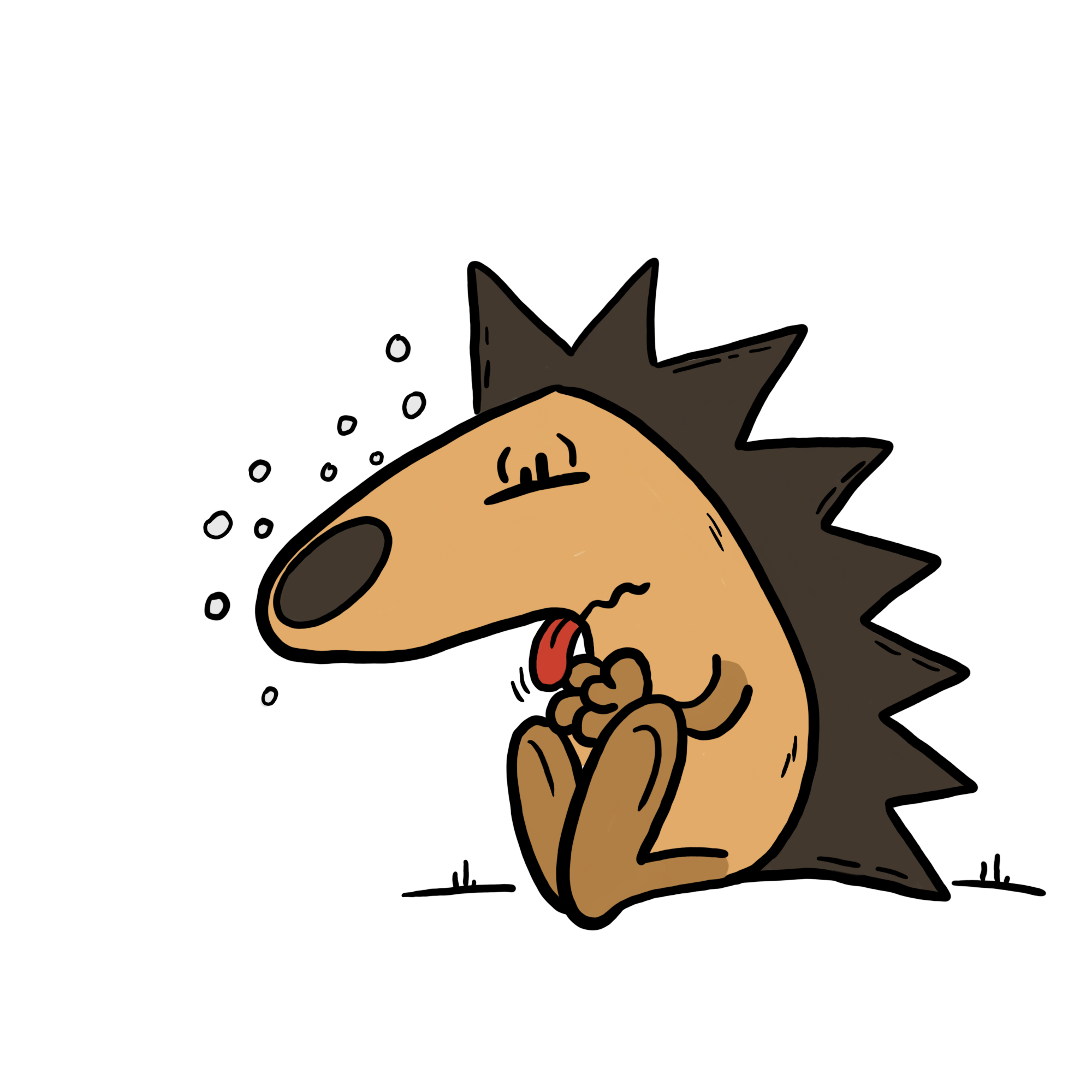 Igel hat Schmerzen
