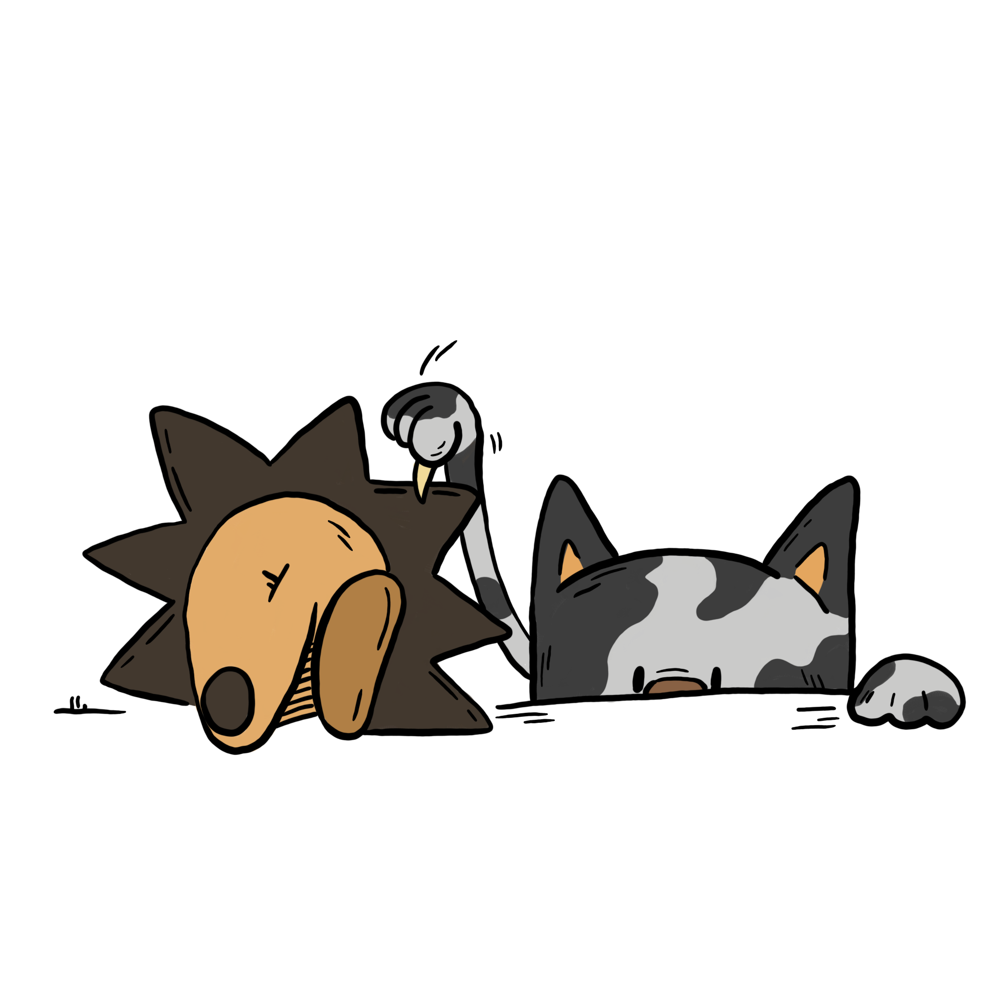 Igel mit Katze