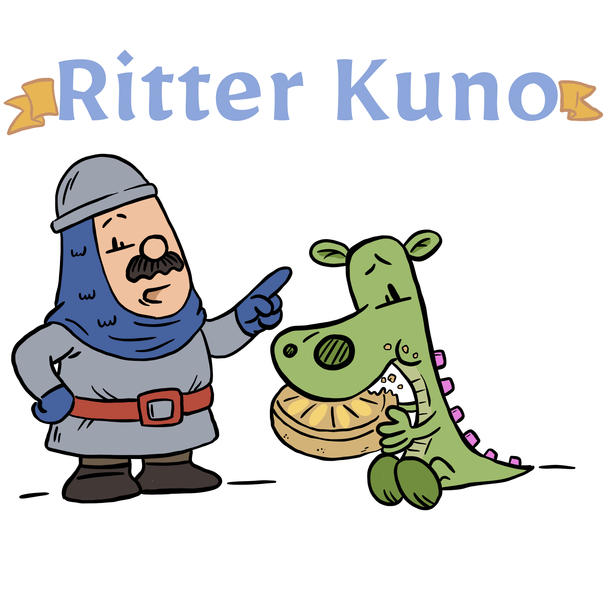 ritter kuno aus Gransee mit Drache und Kuchen