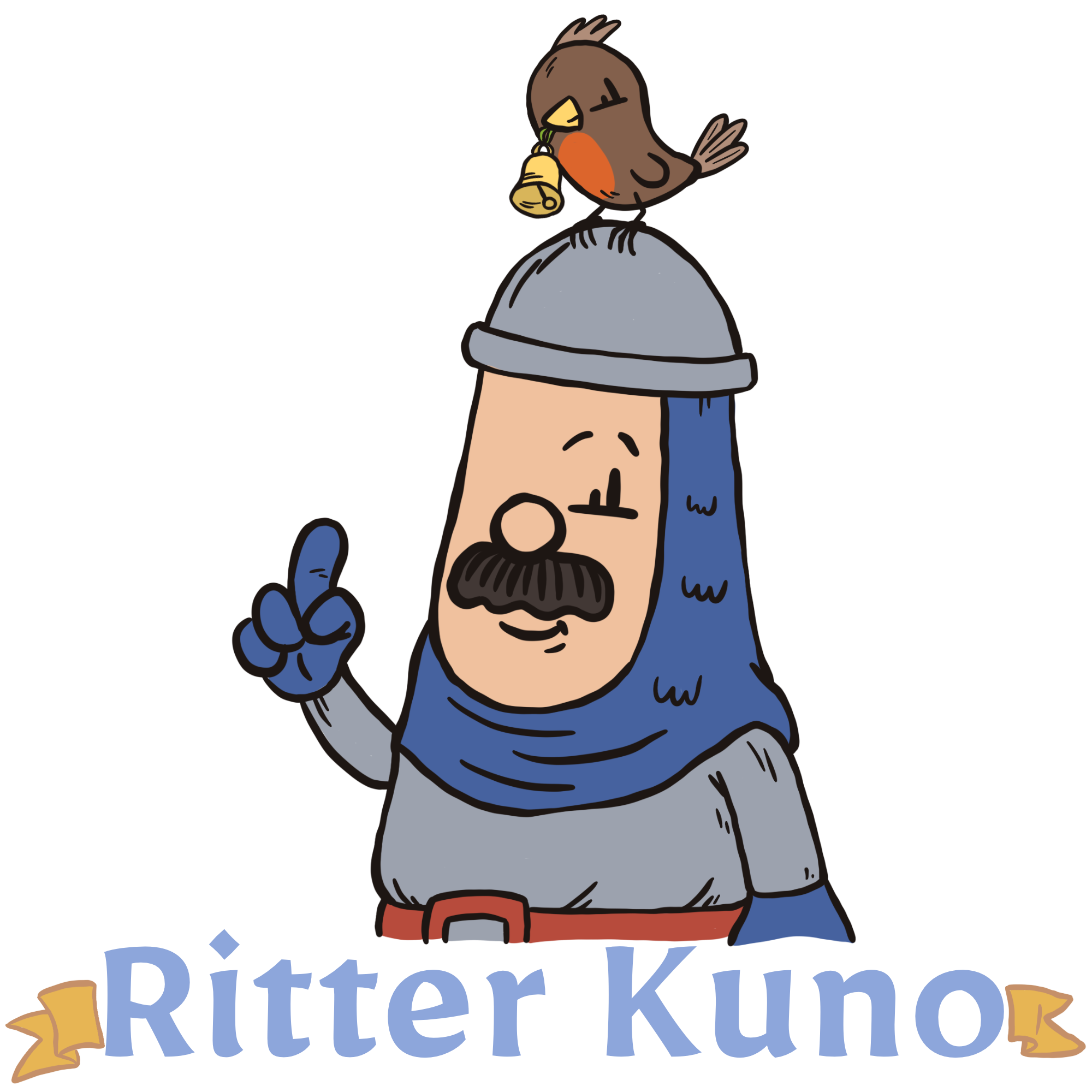 Ritter Kuno vogel mit Glocke